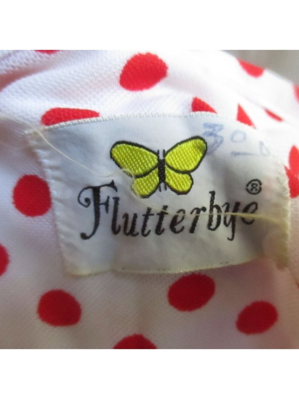 Vintage Women's Dress 8/10 Polka Dot 1970's Flutterbye Country Dance r